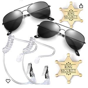 Ring Wedding Bearer Security:Glasses + EarPieces+ Security Badges